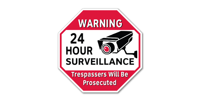 24-hour surveillance signs