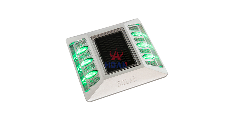 green solar road studs