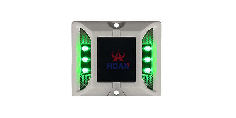 green solar road studs