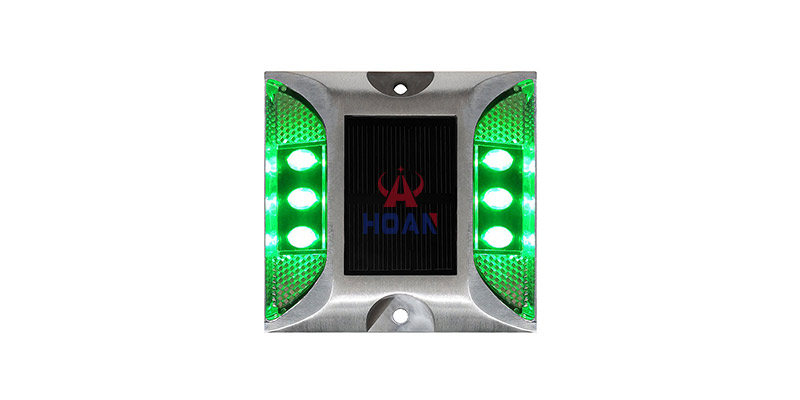 green solar road studs