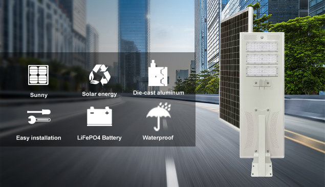 Outdoor Illumination Apollo Solar Street Light 100W